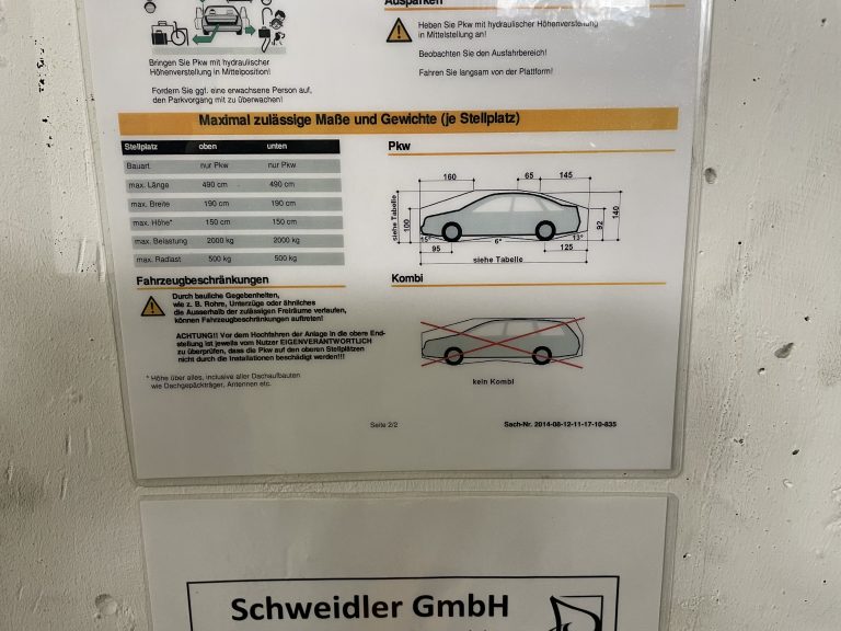 Tiefgaragenstellplatz in der Innenstadt